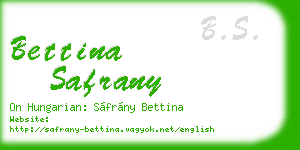 bettina safrany business card