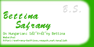 bettina safrany business card